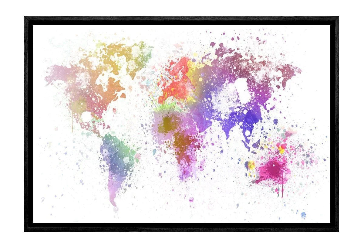 World Map Abstract | Canvas Art Print - Final Touch Decor