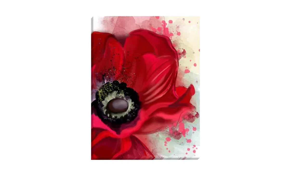 Scarlet Flower | Canvas Wall Art Decor - Final Touch Decor
