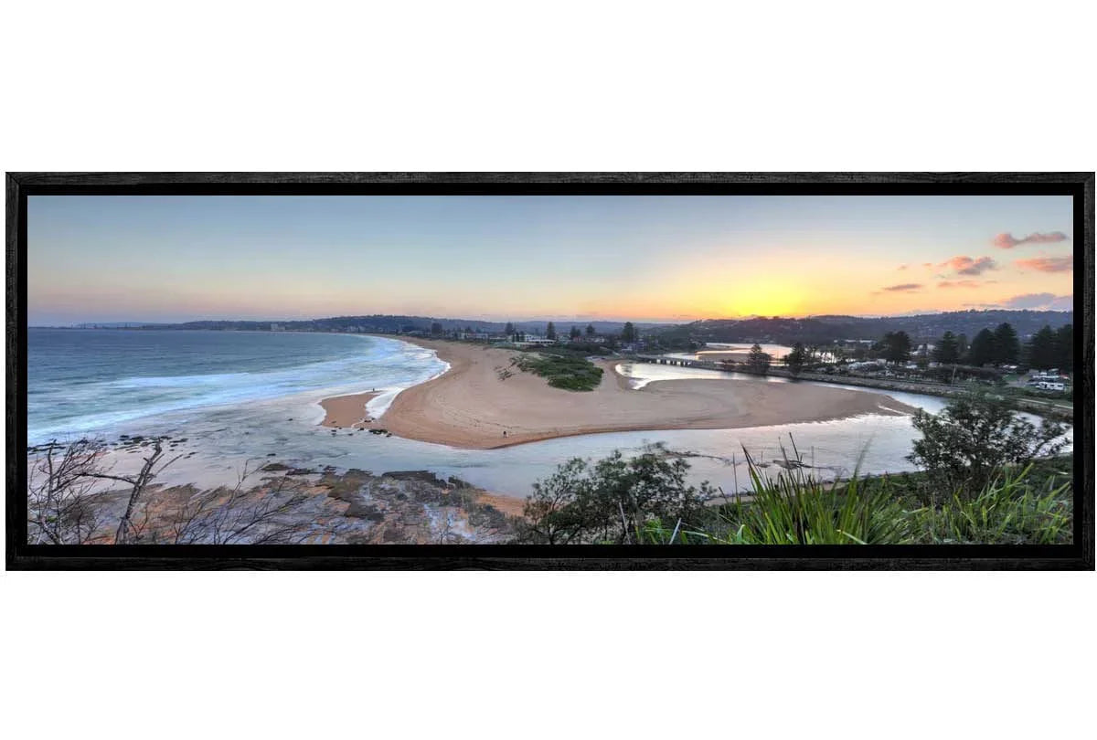 Beach & Lake Entrance, Nth Narrabeen, Australia | Canvas Wall Art Print - Final Touch Decor