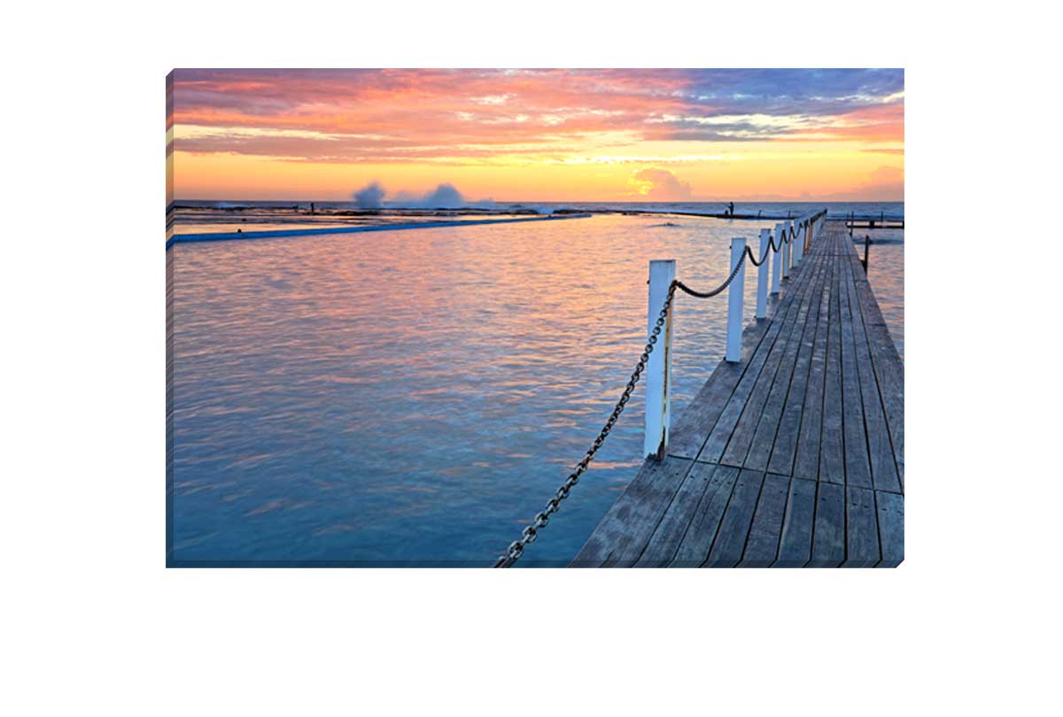 Narrabeen Ocean Pool 2, Australia | Canvas Wall Art Print - Final Touch Decor