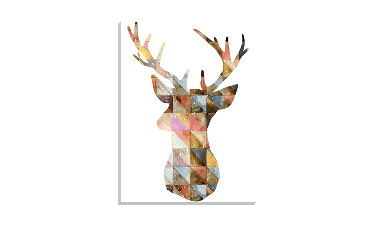 Deer Abstract | Canvas Wall Art Decor - Final Touch Decor