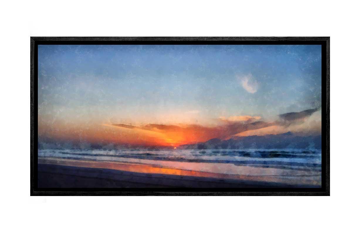 Beach Sunset Painting | Canvas Wall Art Print - Final Touch Decor