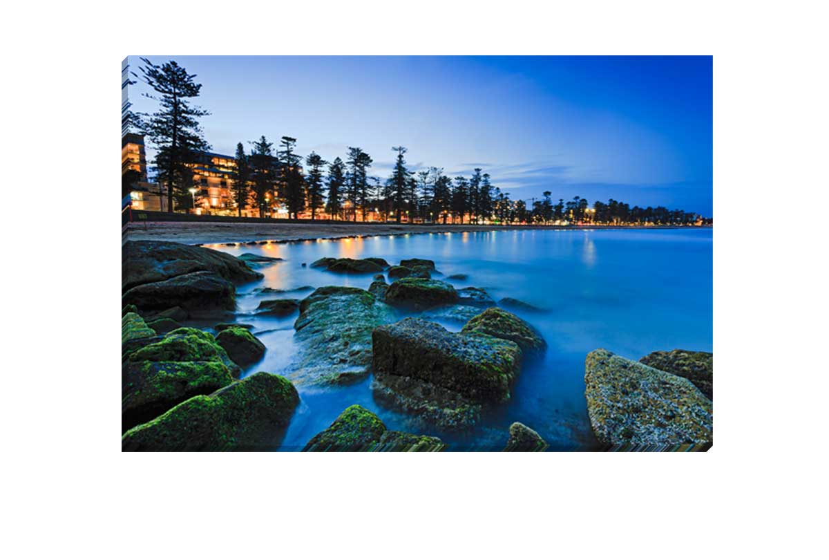 Twilight at Manly Beach, Australia | Canvas Wall Art Print