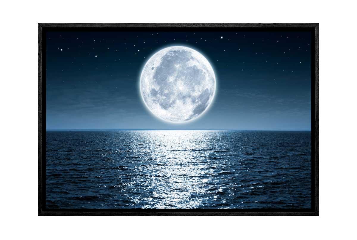 Moon over Ocean | Canvas Wall Art Print - Final Touch Decor