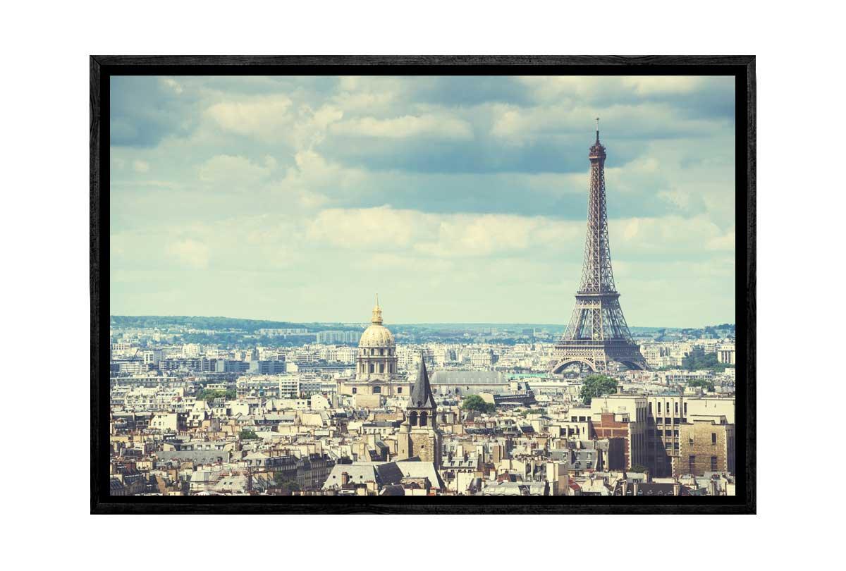 Aerial of Paris with Eiffel Tower, France | Canvas Wall Art Print - Final Touch Decor
