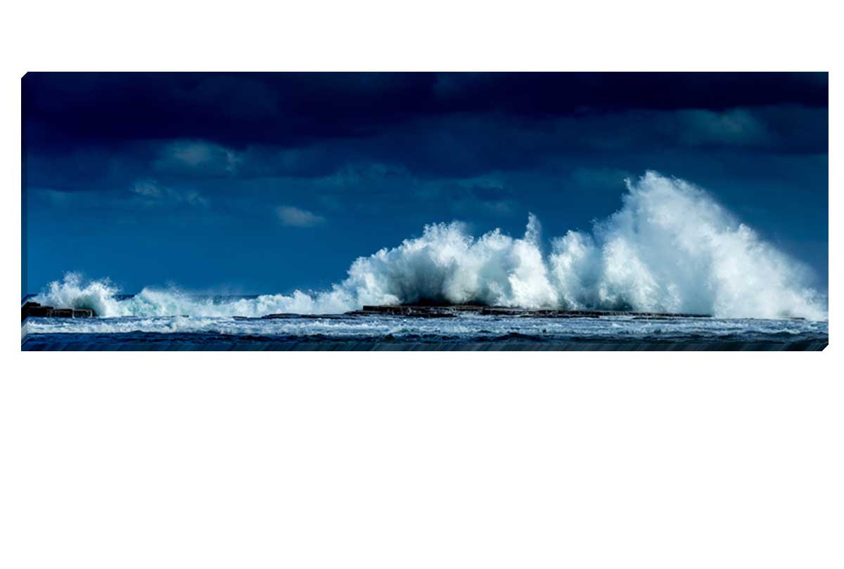 Waves Crashing on Rocks | Canvas Wall Art Print - Final Touch Decor