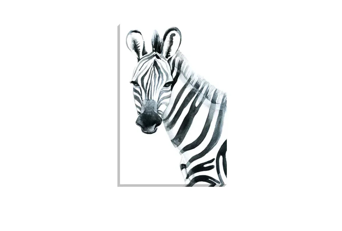 Zebra Watercolour | Canvas Wall Art Print - Final Touch Decor
