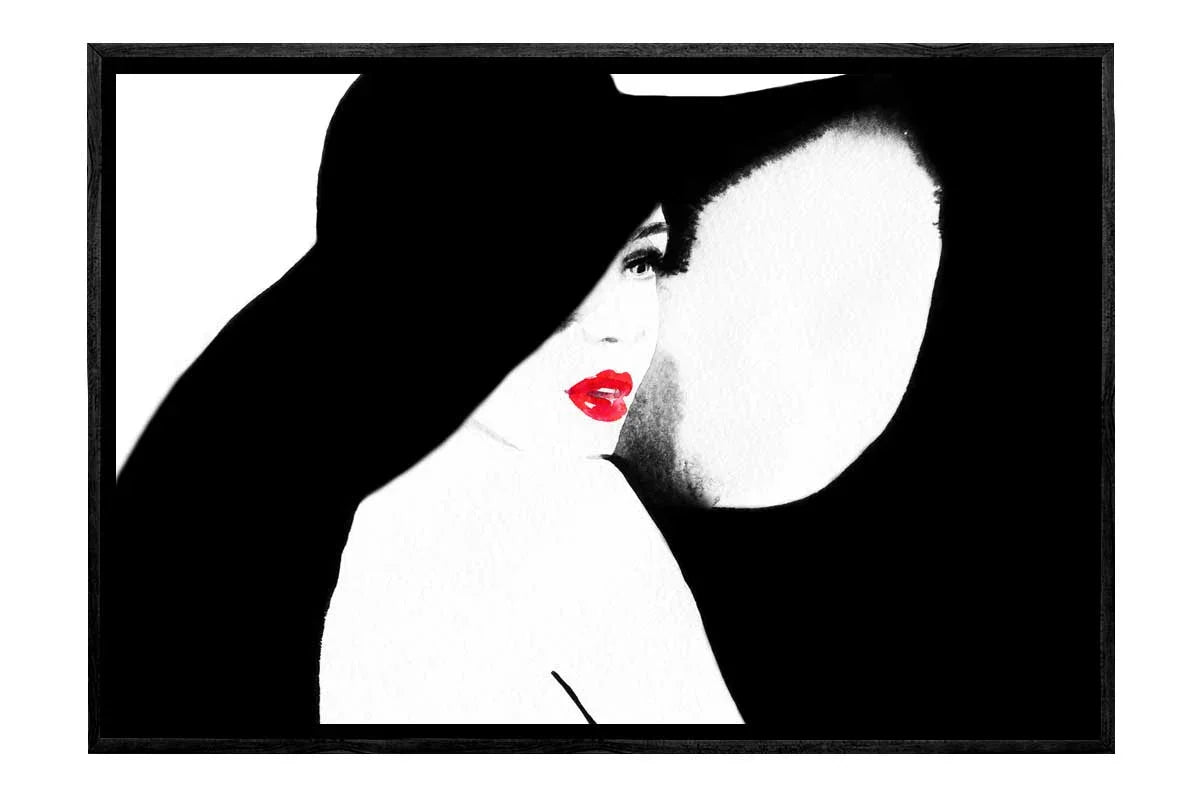 Lady in Large Hat | Canvas Wall Art Print - Final Touch Decor