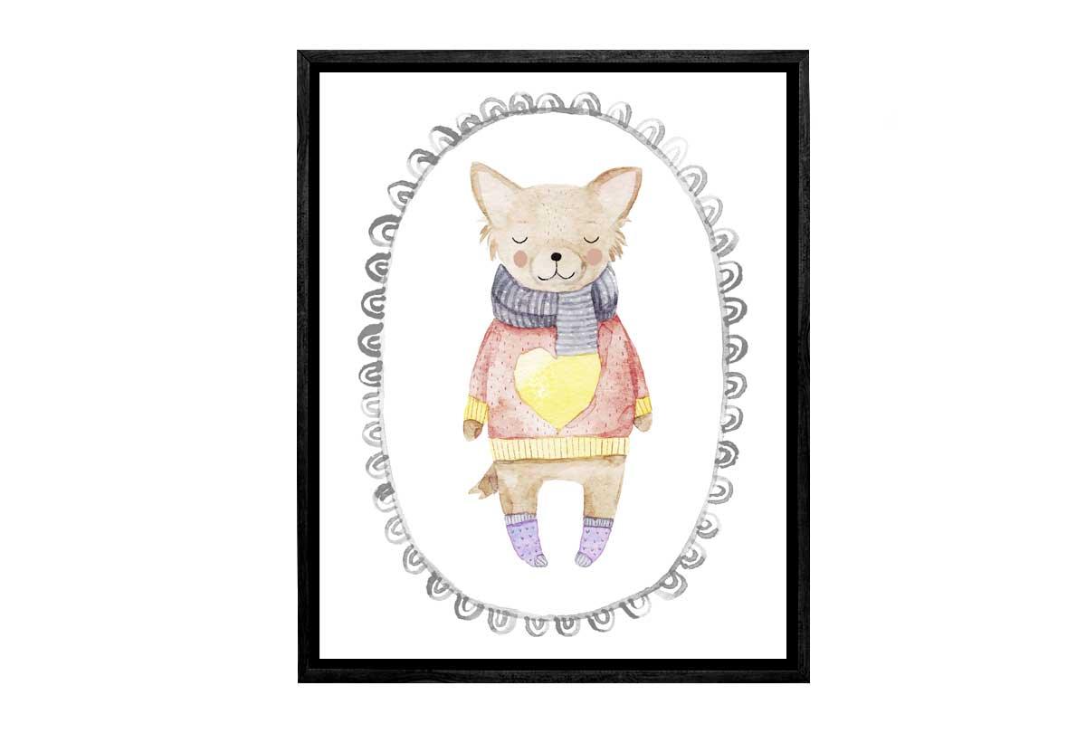 Cute Dog Watercolour | Canvas Wall Art Print - Final Touch Decor