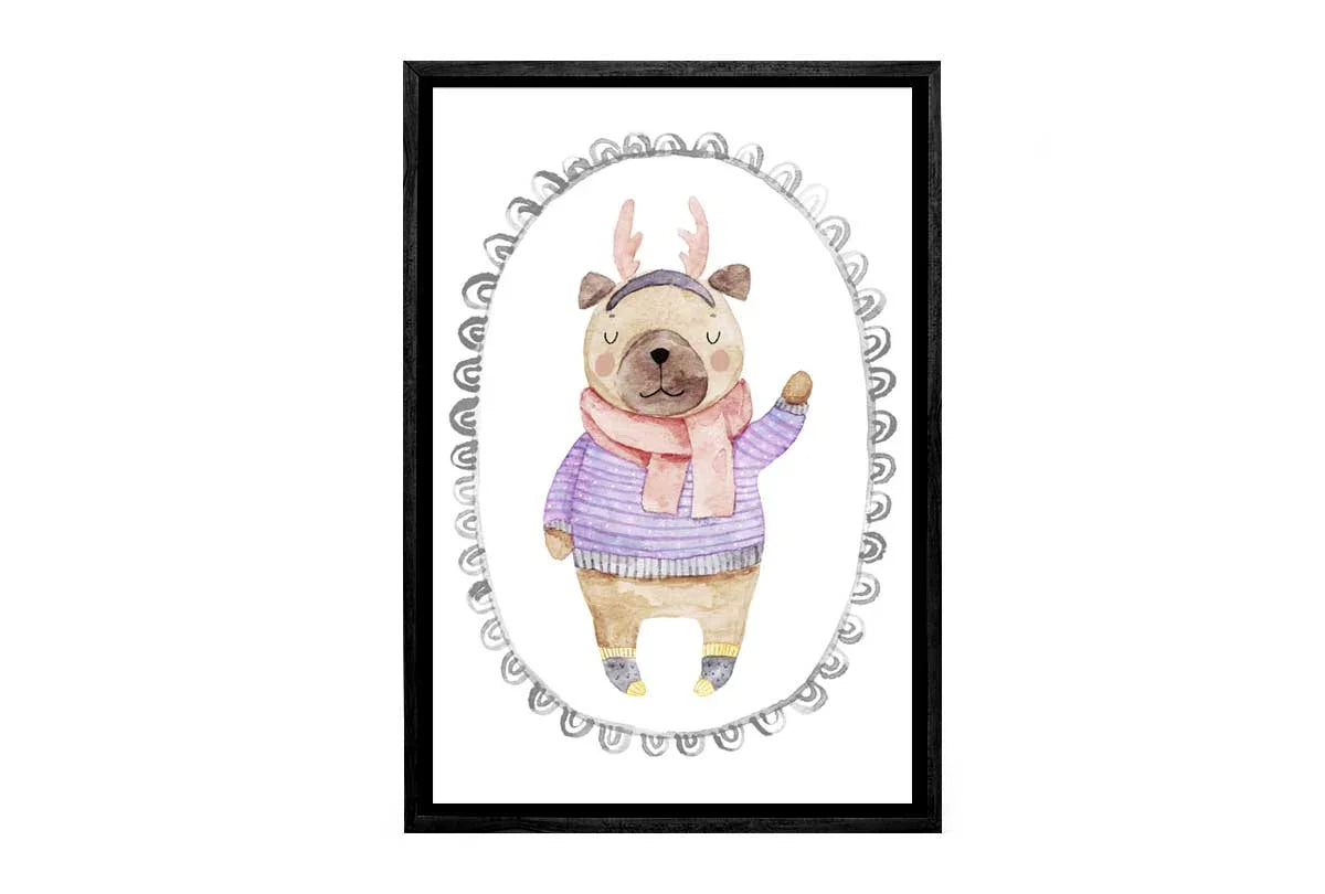 Cute Deer Watercolour | Canvas Wall Art Print - Final Touch Decor