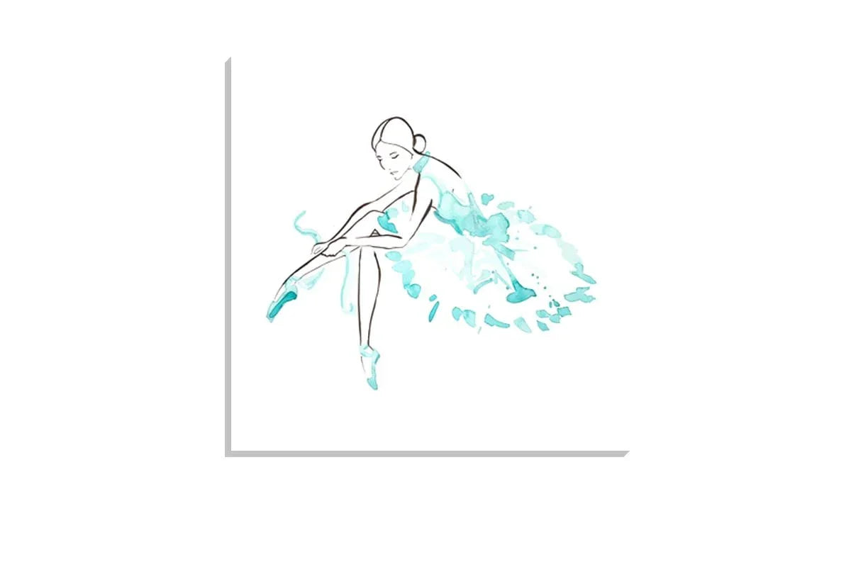 Ballerina Green | Canvas Wall Art Print - Final Touch Decor