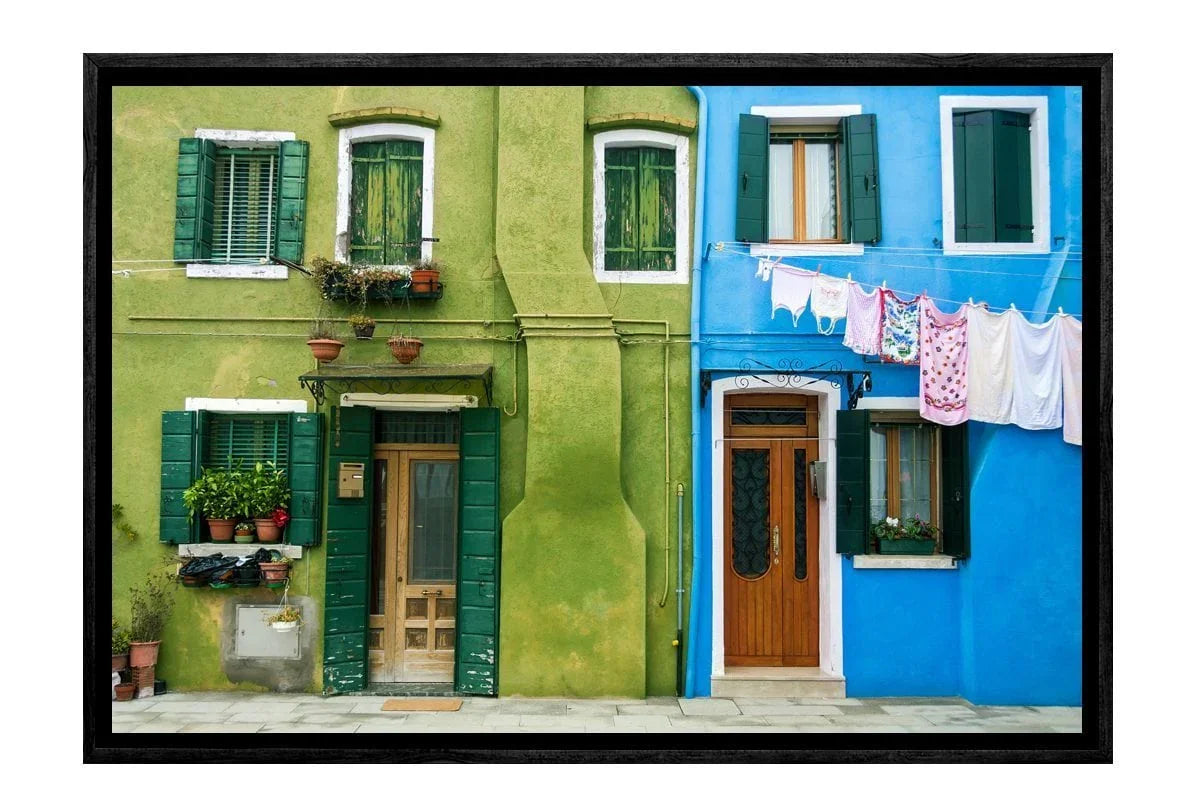 Houses of Burano, Italy | Canvas Wall Art Print - Final Touch Decor