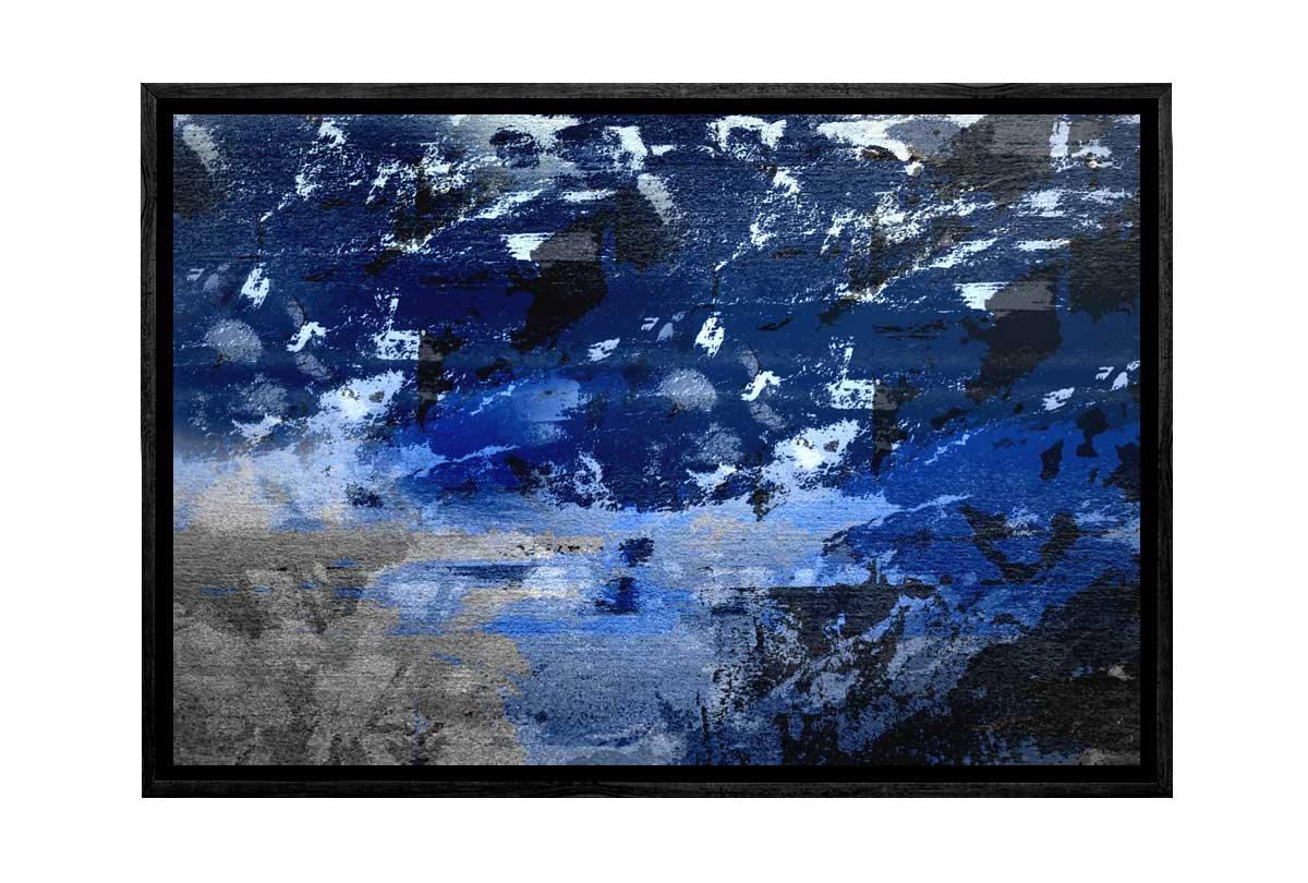 Blue, Grey and Black Abstract | Canvas Wall Art Print - Final Touch Decor