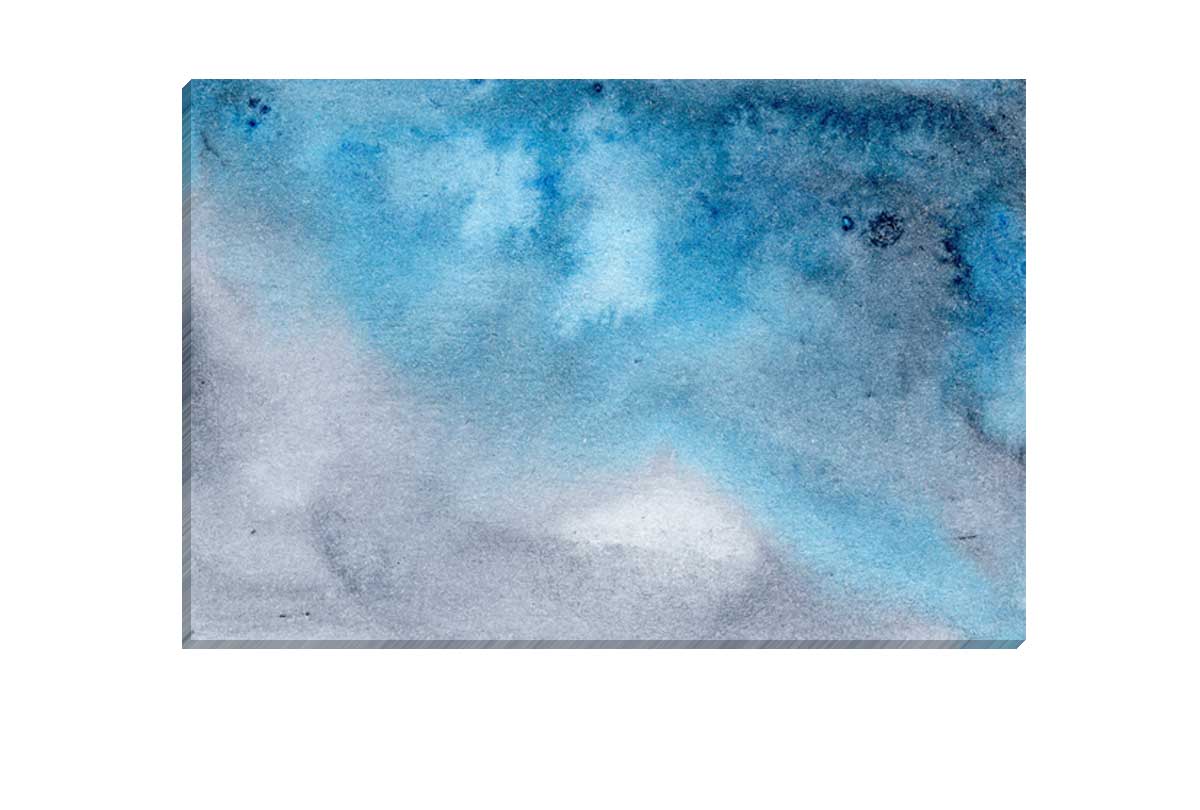Blue and Grey Watercolour Abstract | Canvas Wall Art Print - Final Touch Decor