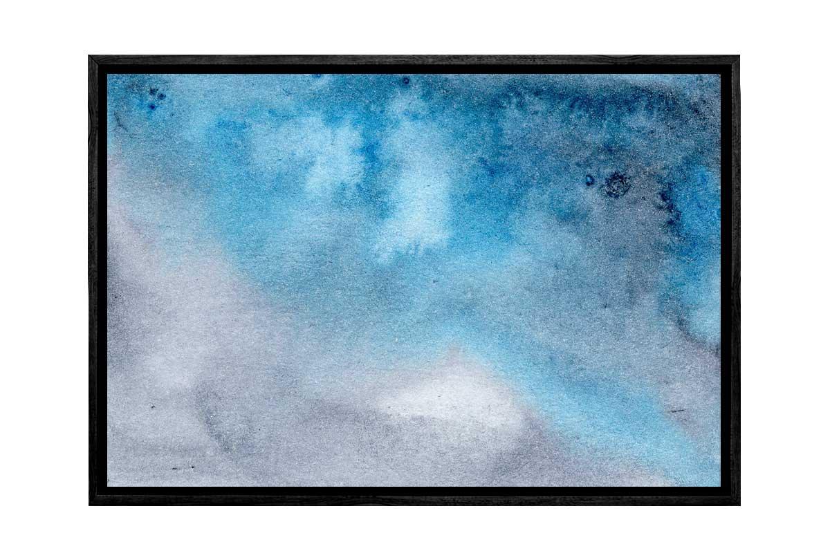 Blue and Grey Watercolour Abstract | Canvas Wall Art Print - Final Touch Decor