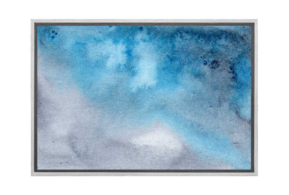 Blue and Grey Watercolour Abstract | Canvas Wall Art Print - Final Touch Decor