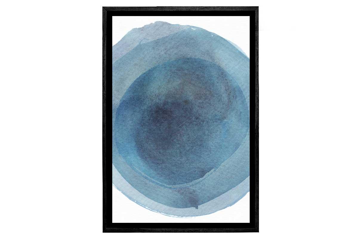 Blue Watercolour Circle | Canvas Wall Art Print - Final Touch Decor