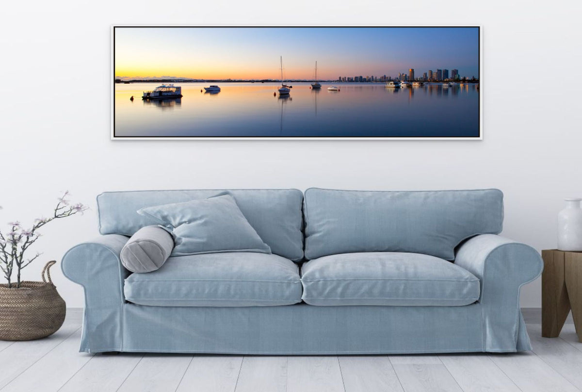 Gold Coast Broadwater Wall Art Print – Queensland Coastal Panorama
