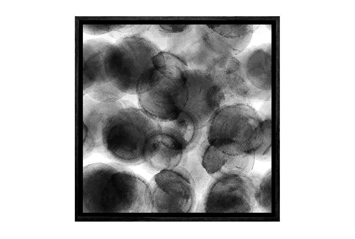Black Watercolor Dots | Canvas Wall Art Print - Final Touch Decor