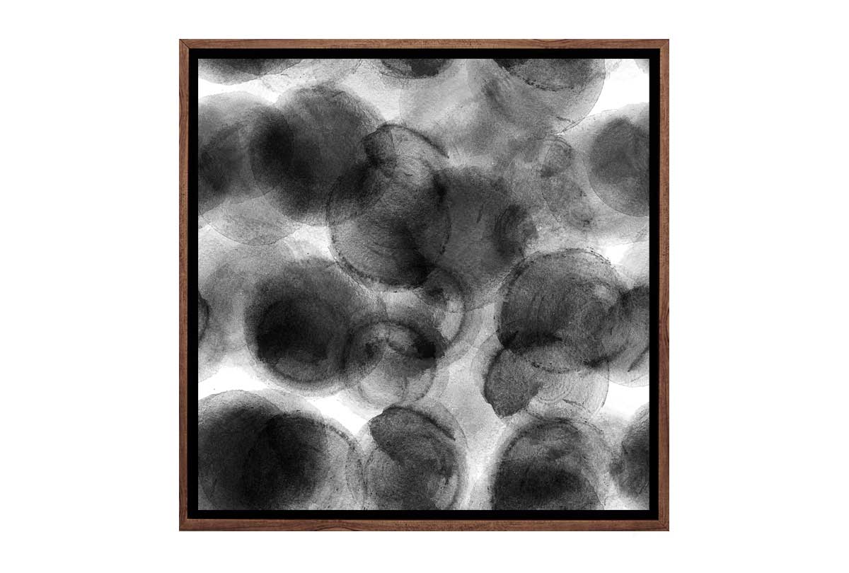 Black Watercolor Dots | Canvas Wall Art Print - Final Touch Decor