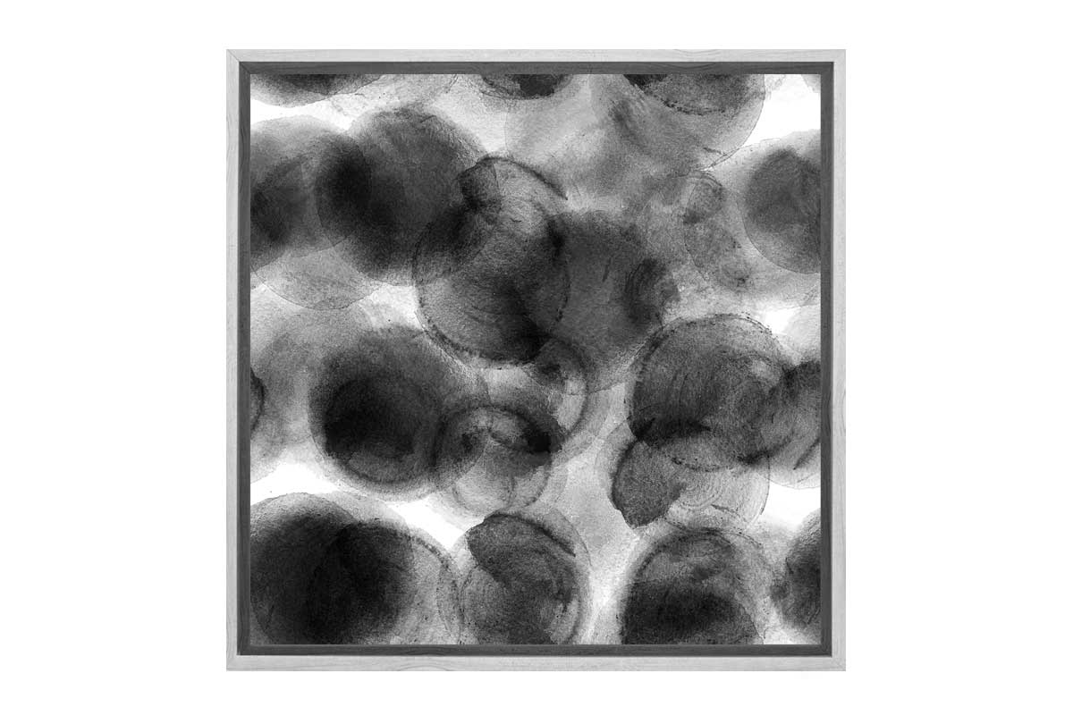 Black Watercolor Dots | Canvas Wall Art Print - Final Touch Decor