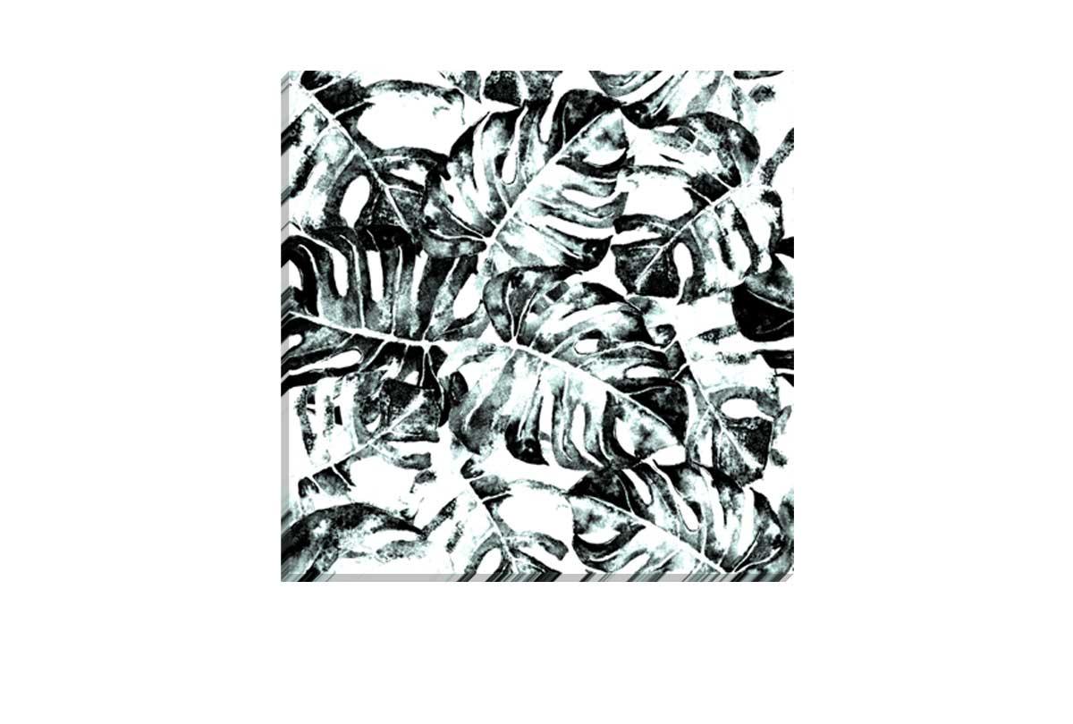 Black and White Monstera | Canvas Wall Art Print - Final Touch Decor