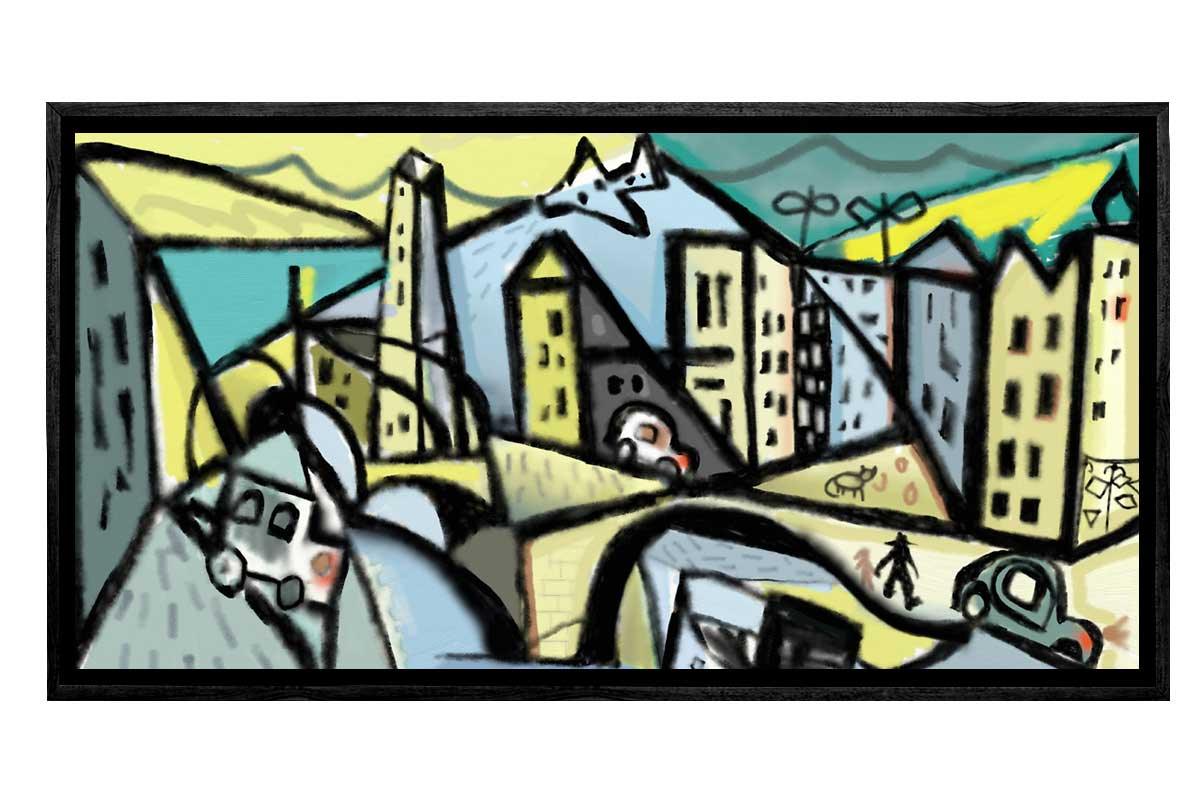 Abstract Town | Canvas Wall Art Print - Final Touch Decor