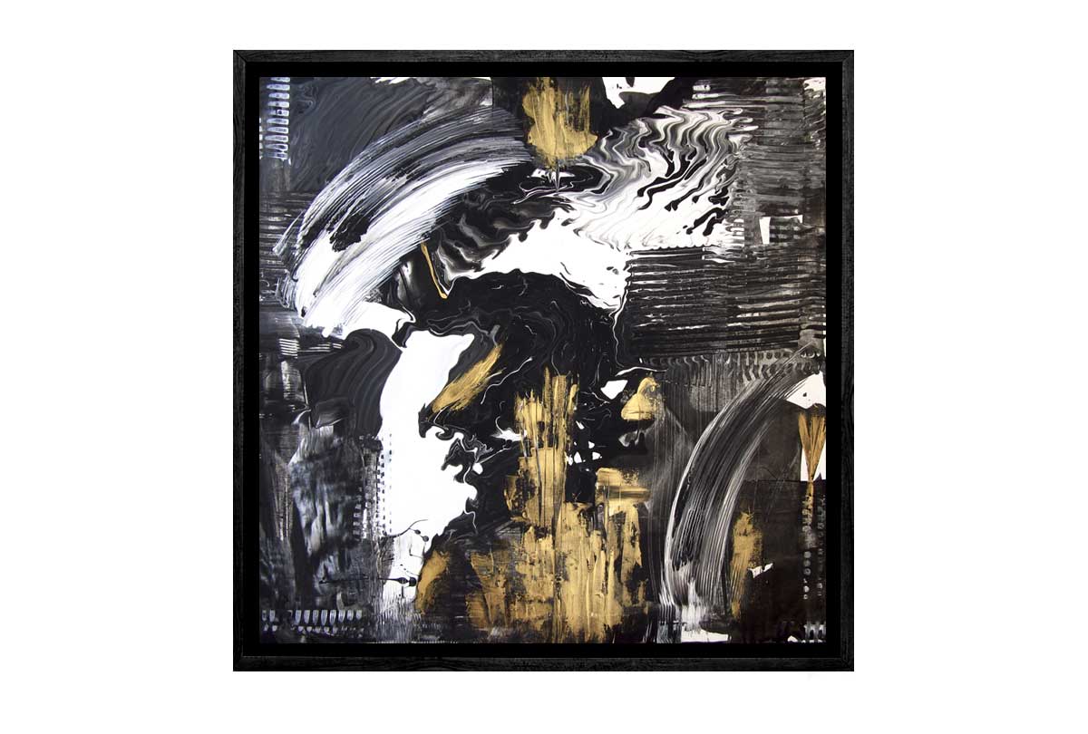 Black and Gold Abstract | Canvas Wall Art Print - Final Touch Decor