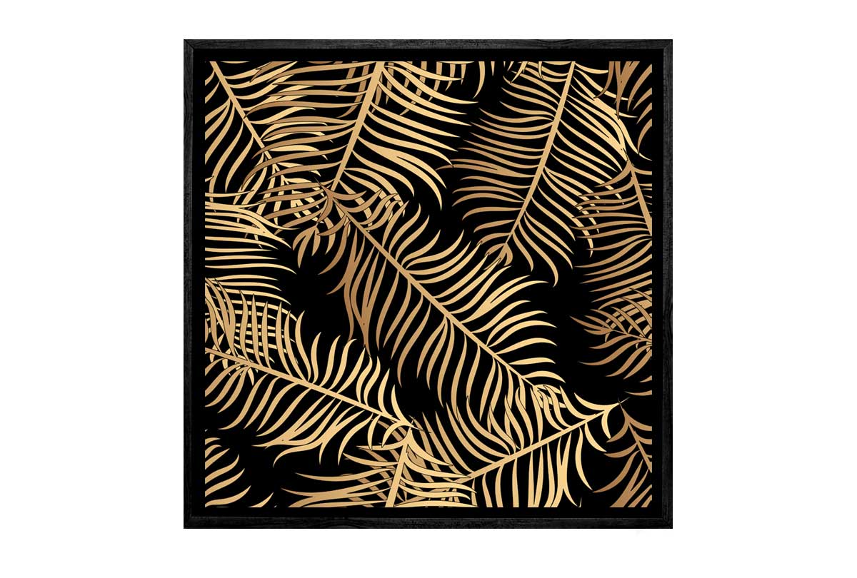 Golden Palm Leaves | Canvas Wall Art Print - Final Touch Decor