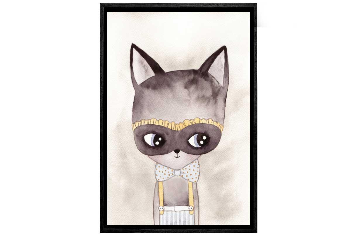 Carnival Cat Watercolour | Canvas Wall Art Print - Final Touch Decor