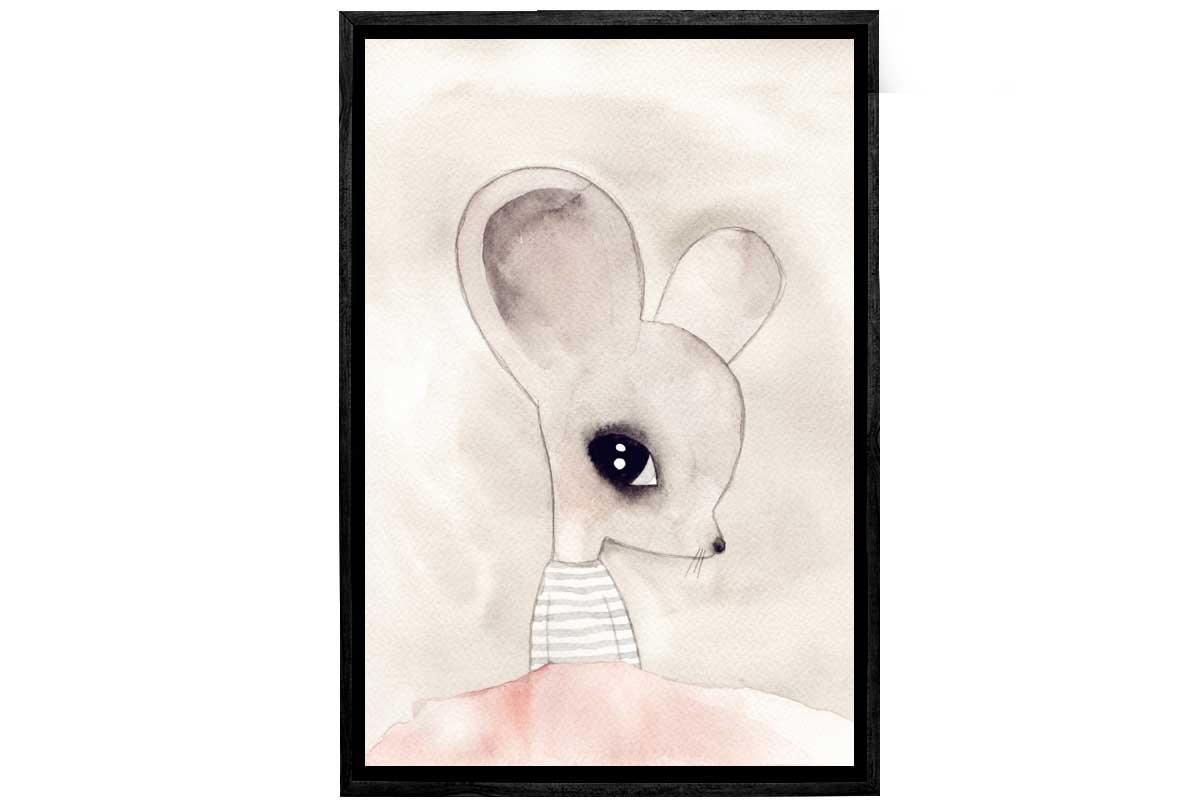 Pretty Mouse Watercolour | Canvas Wall Art Print - Final Touch Decor