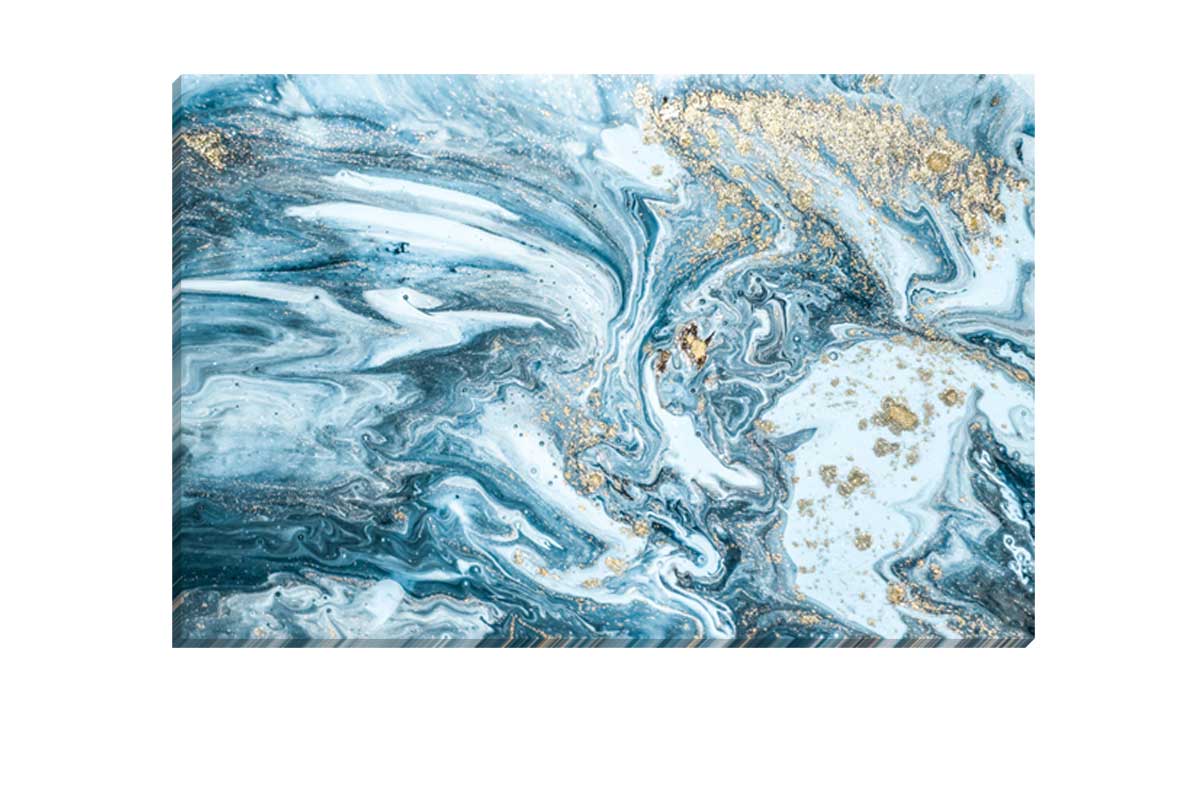 Green Teal Gold Abstract | Canvas Wall Art Print - Final Touch Decor