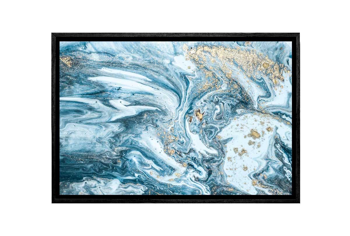 Green Teal Gold Abstract | Canvas Wall Art Print - Final Touch Decor