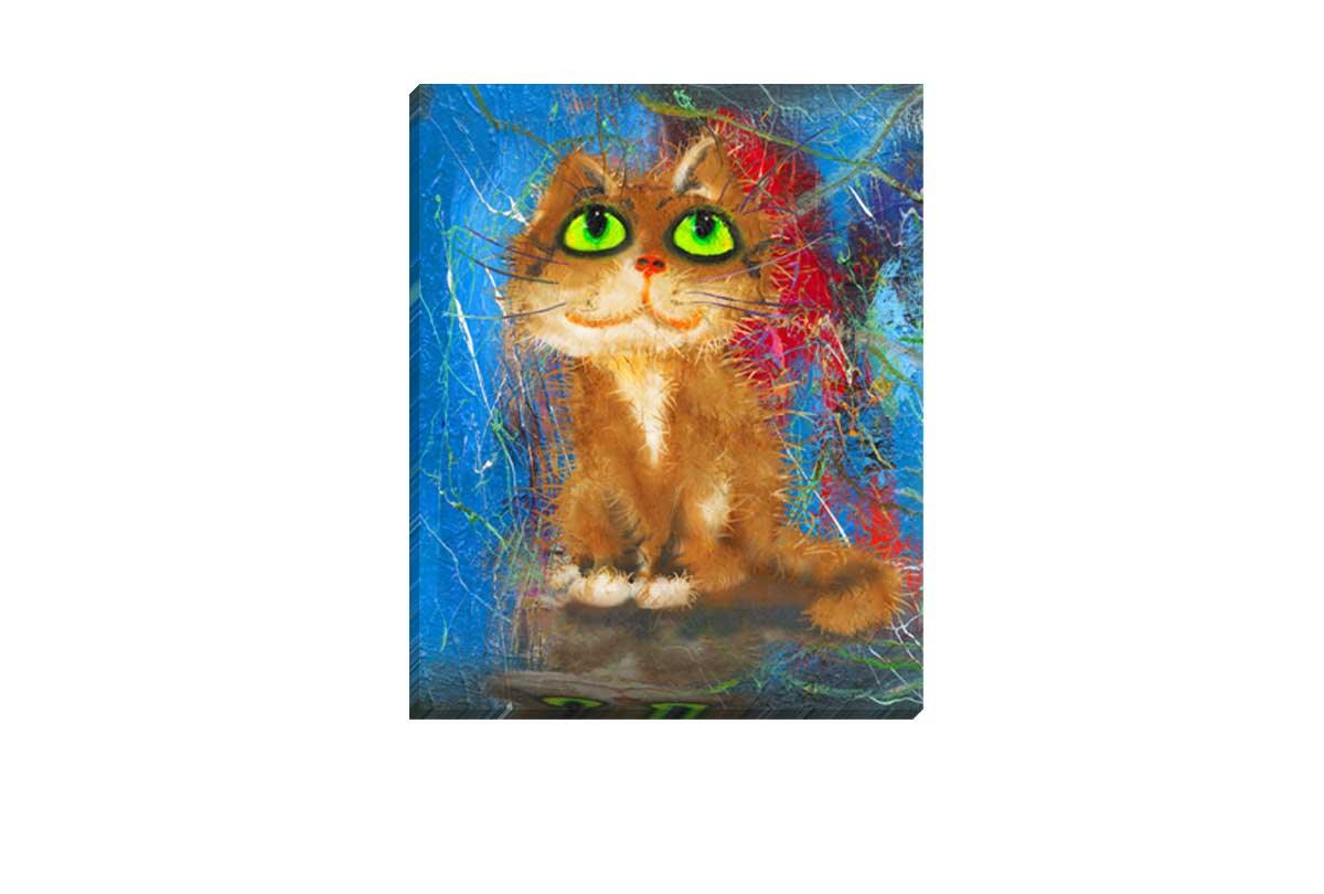 Cat Series | Green Eyes | Canvas Wall Art Print - Final Touch Decor