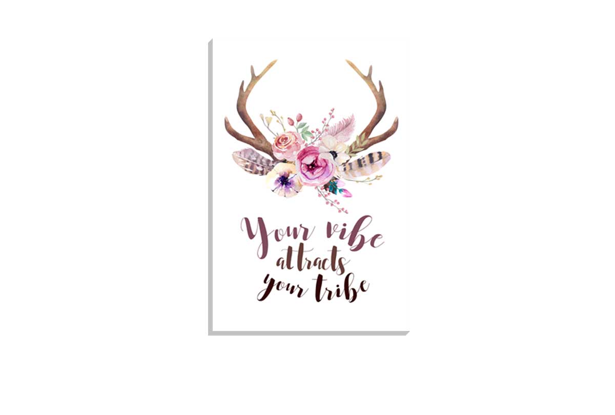 Boho Antlers | Canvas Wall Art Print - Final Touch Decor
