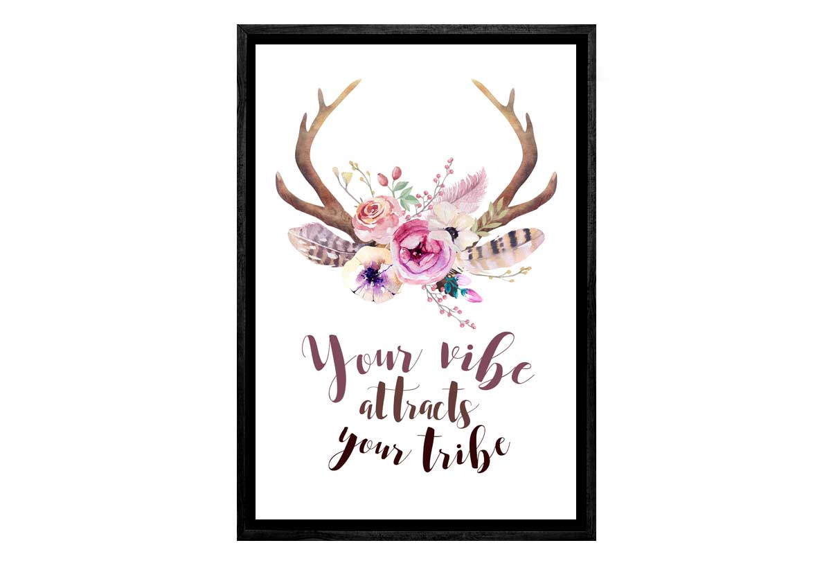 Boho Antlers | Canvas Wall Art Print - Final Touch Decor