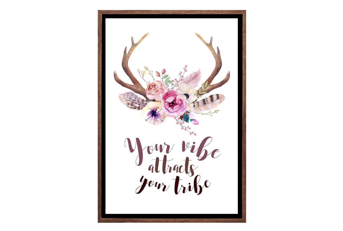 Boho Antlers | Canvas Wall Art Print - Final Touch Decor