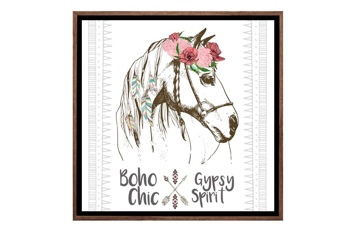 Boho Gypsy Horse | Canvas Wall Art Print - Final Touch Decor