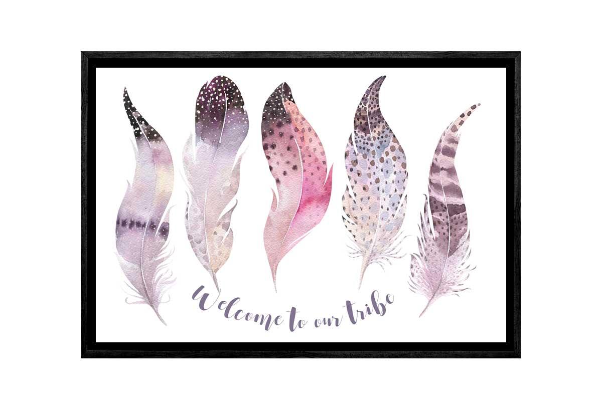 Boho Tribe Feathers | Boho Canvas Wall Art Print - Final Touch Decor