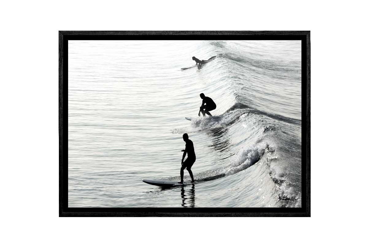 Surfing a Crowded Wave | Canvas Wall Art Print - Final Touch Decor
