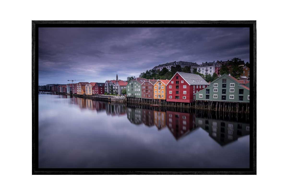 Coloured Houses, Norway | Canvas Wall Art Print - Final Touch Decor