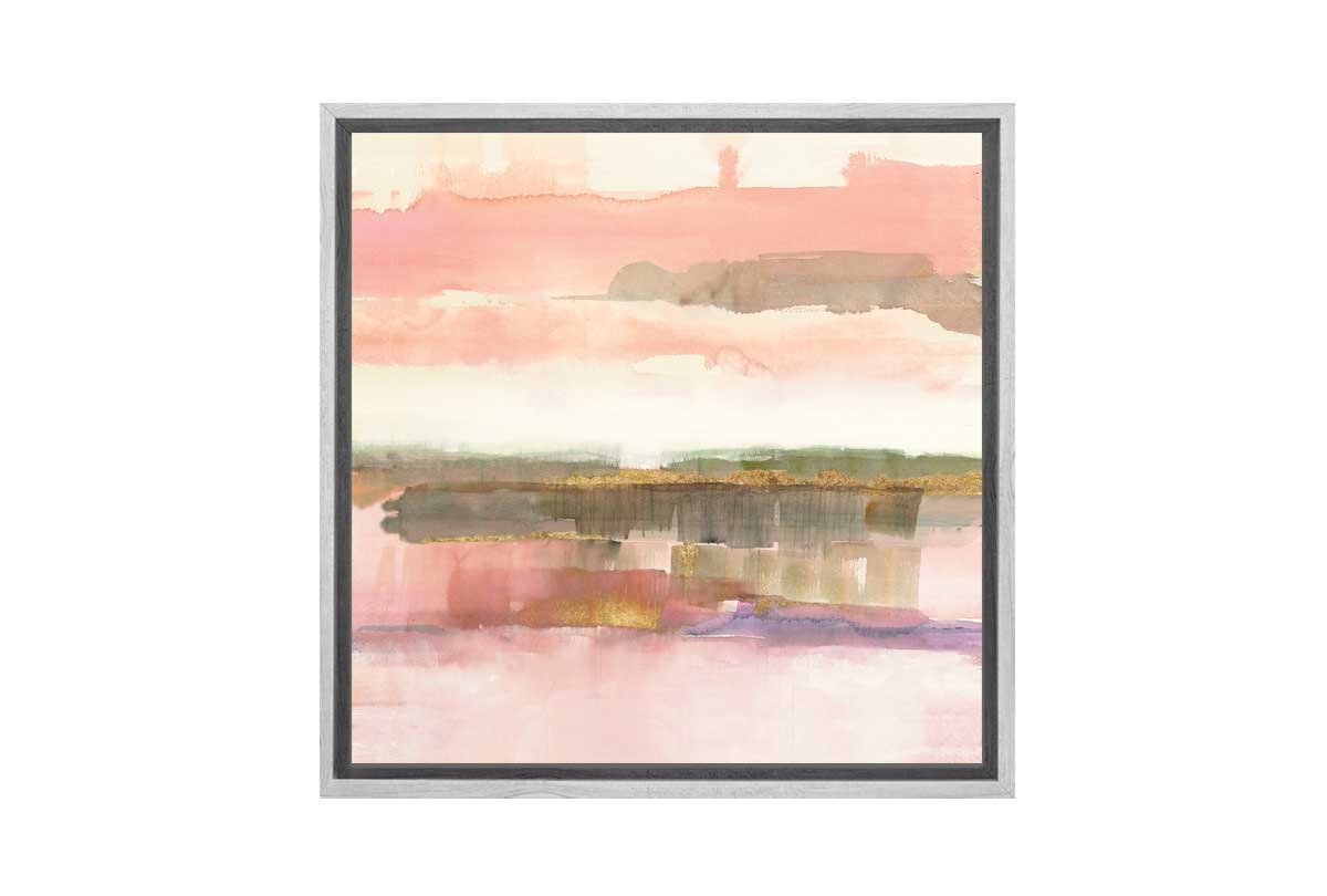 Pink Brown Abstract | Canvas Wall Art Print