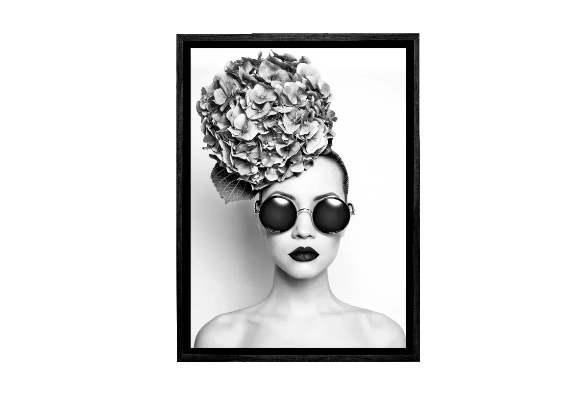 Lady with Hydrangea | Canvas Wall Art Print - Final Touch Decor