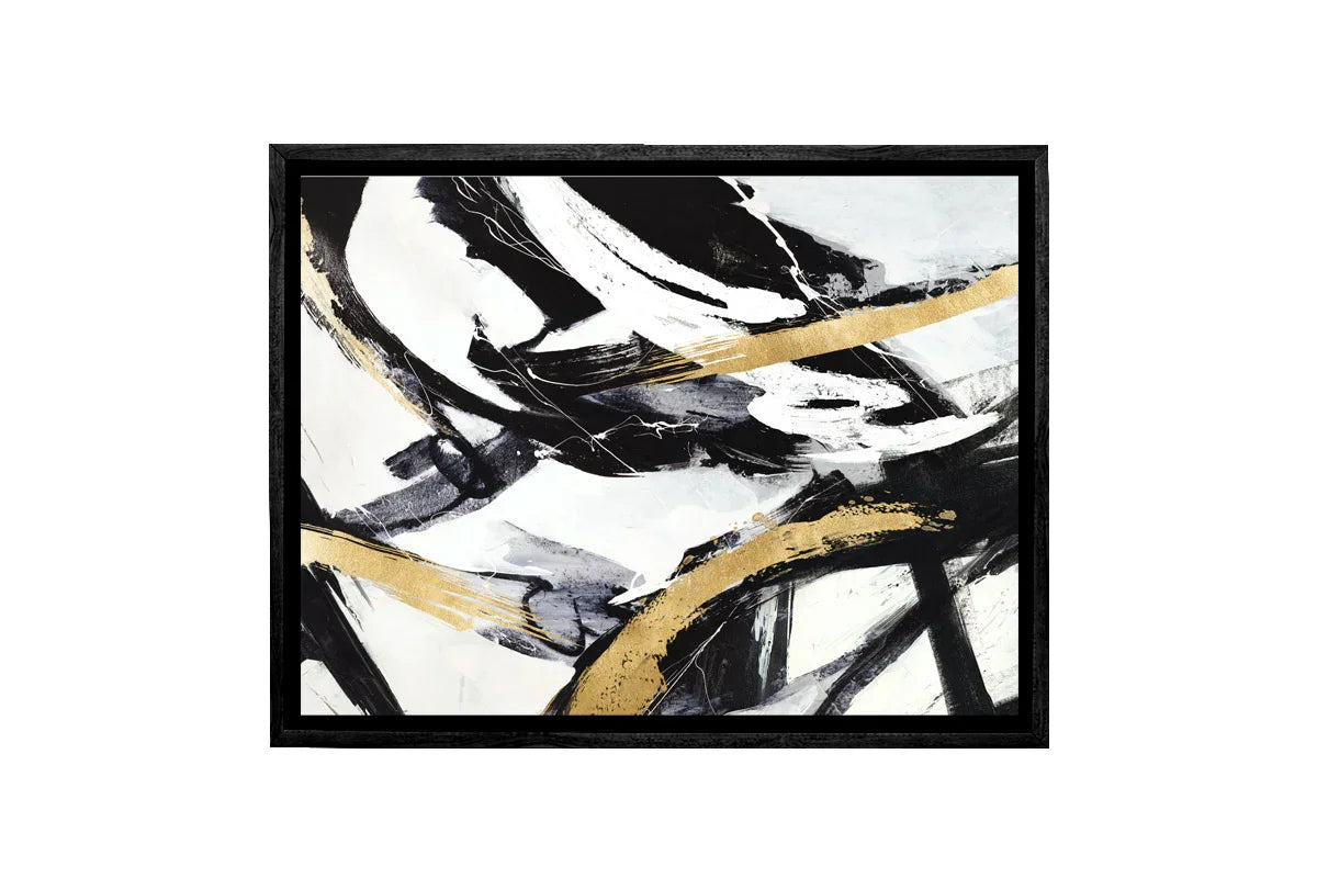 Black and Gold Abstract 2 | Canvas Wall Art Print - Final Touch Decor
