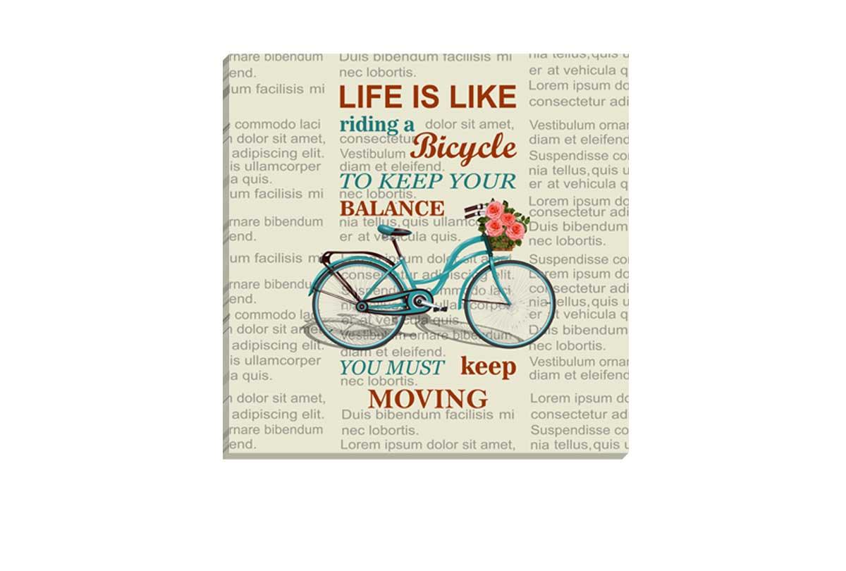 Life is Like Riding a Bike | Canvas Art Print - Final Touch Decor