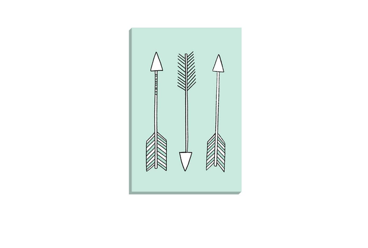 Arrows Blue | Scandinavian Kid's Wall Art Print - Final Touch Decor