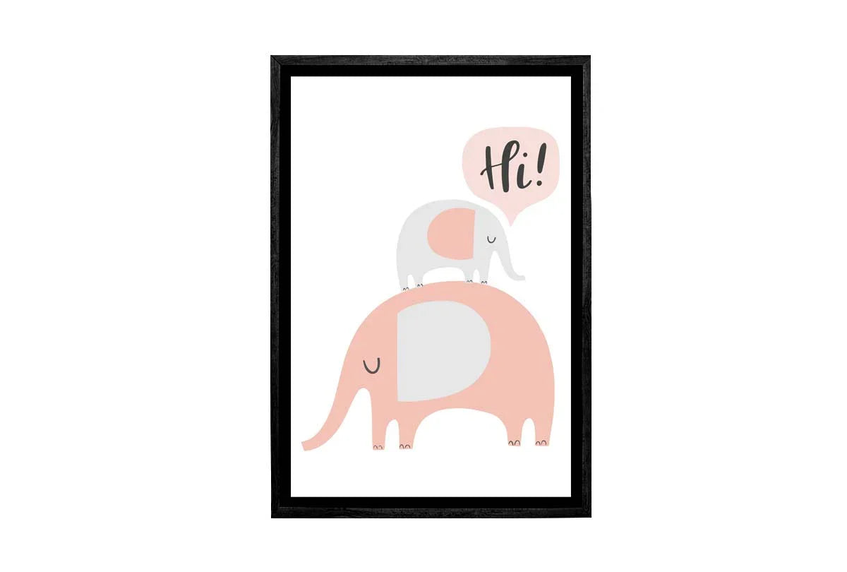 Elephants Pink | Scandinavian Kid's Wall Art Print - Final Touch Decor
