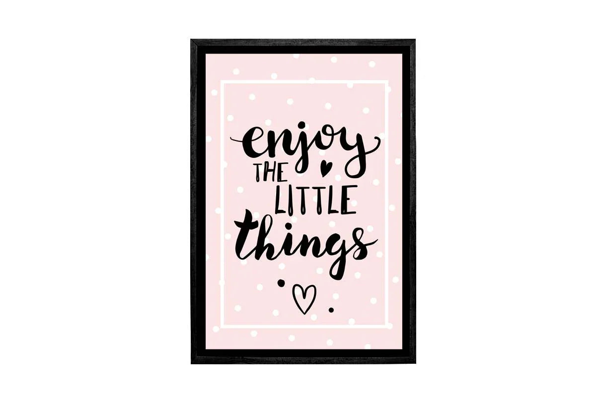 Enjoy the Little Things Pink | Scandinavian Kid's Wall Art Print - Final Touch Decor
