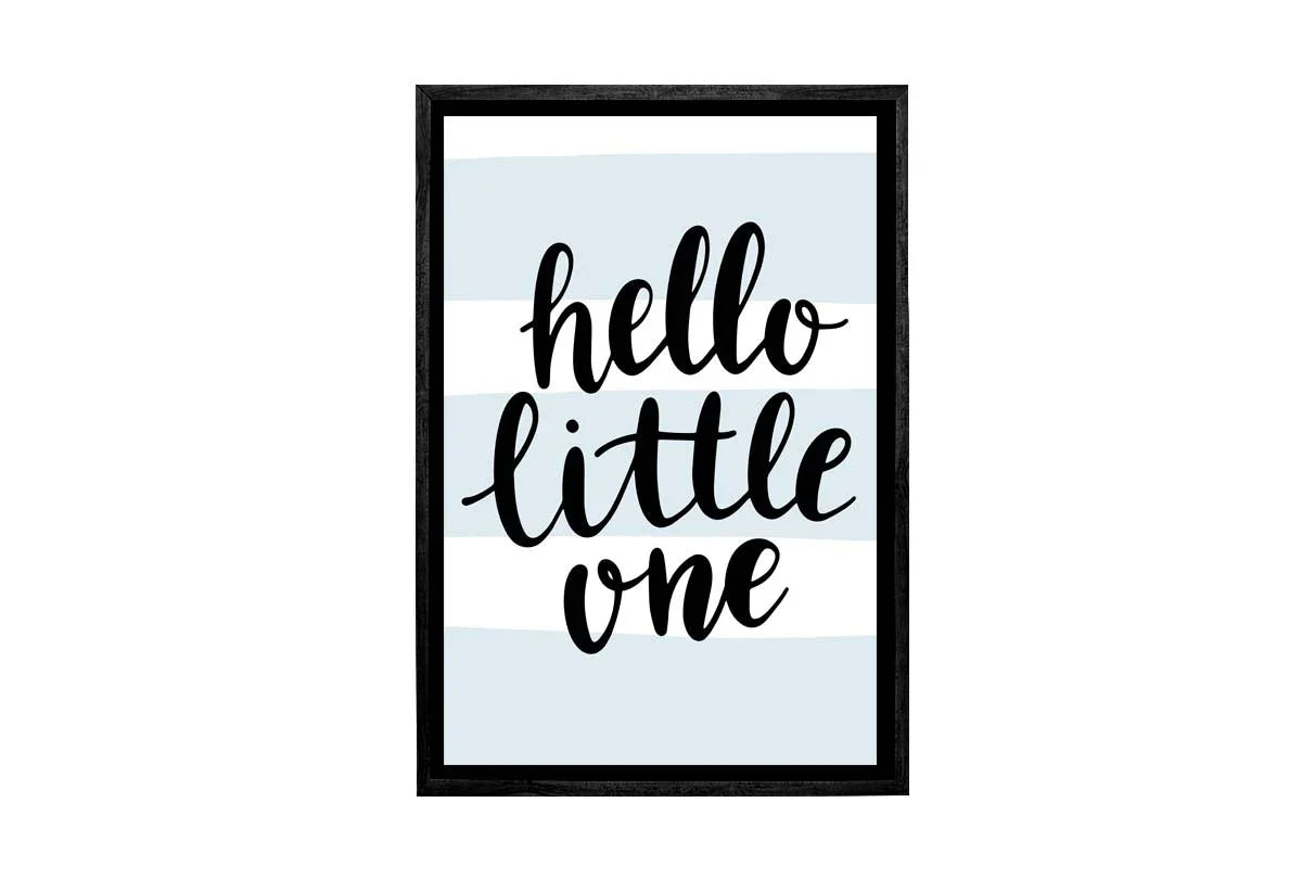 Hello Little One Teal | Scandinavian Kid's Wall Art Print - Final Touch Decor