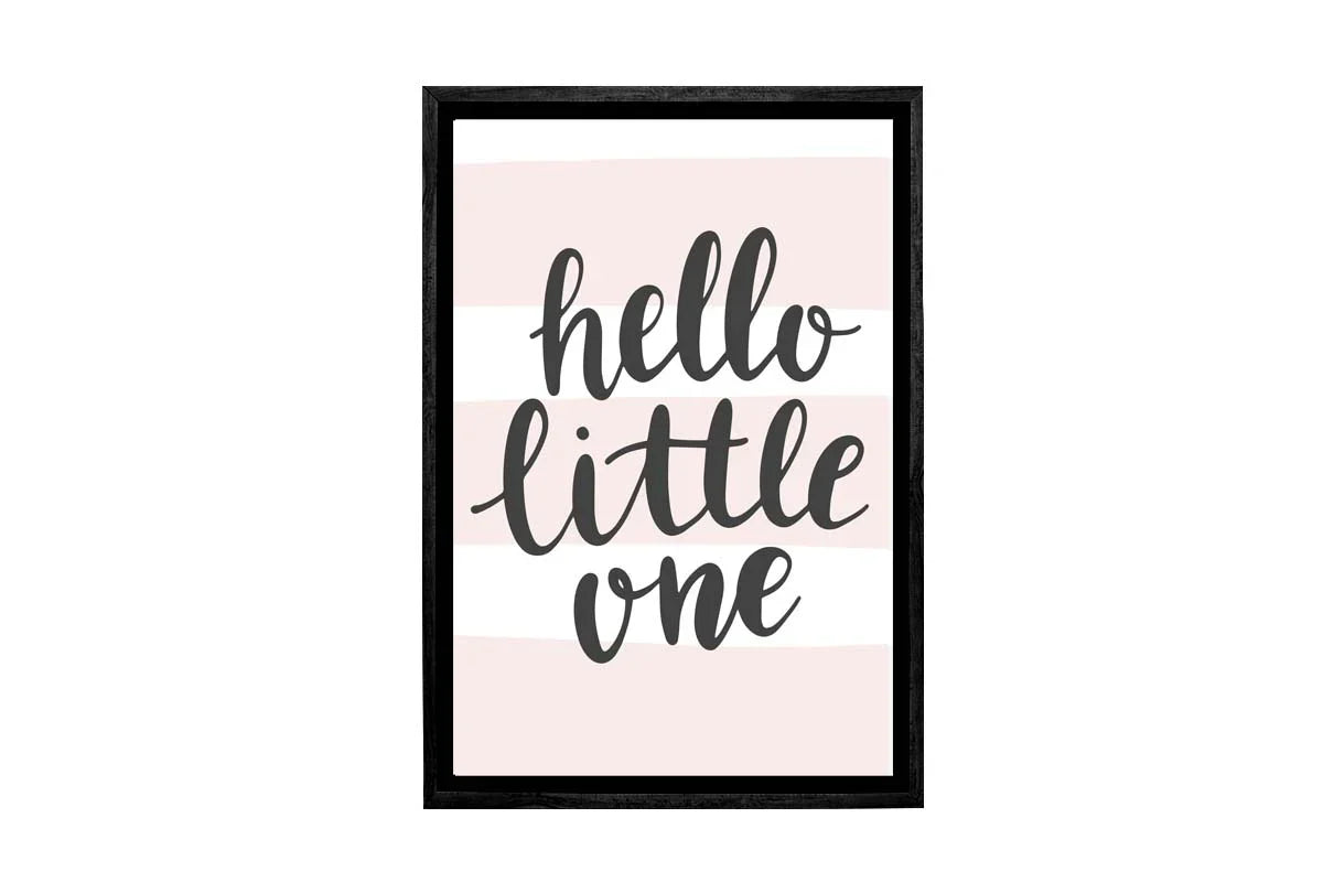 Hello Little One Pink | Scandinavian Kid's Wall Art Print - Final Touch Decor